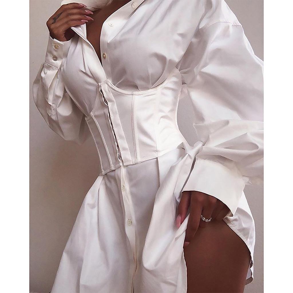 High Waist Corset For Women Lace Up Goth Bustier Top Body Shapewear Women Female Push Up Bustier Waist Clips For Dresses