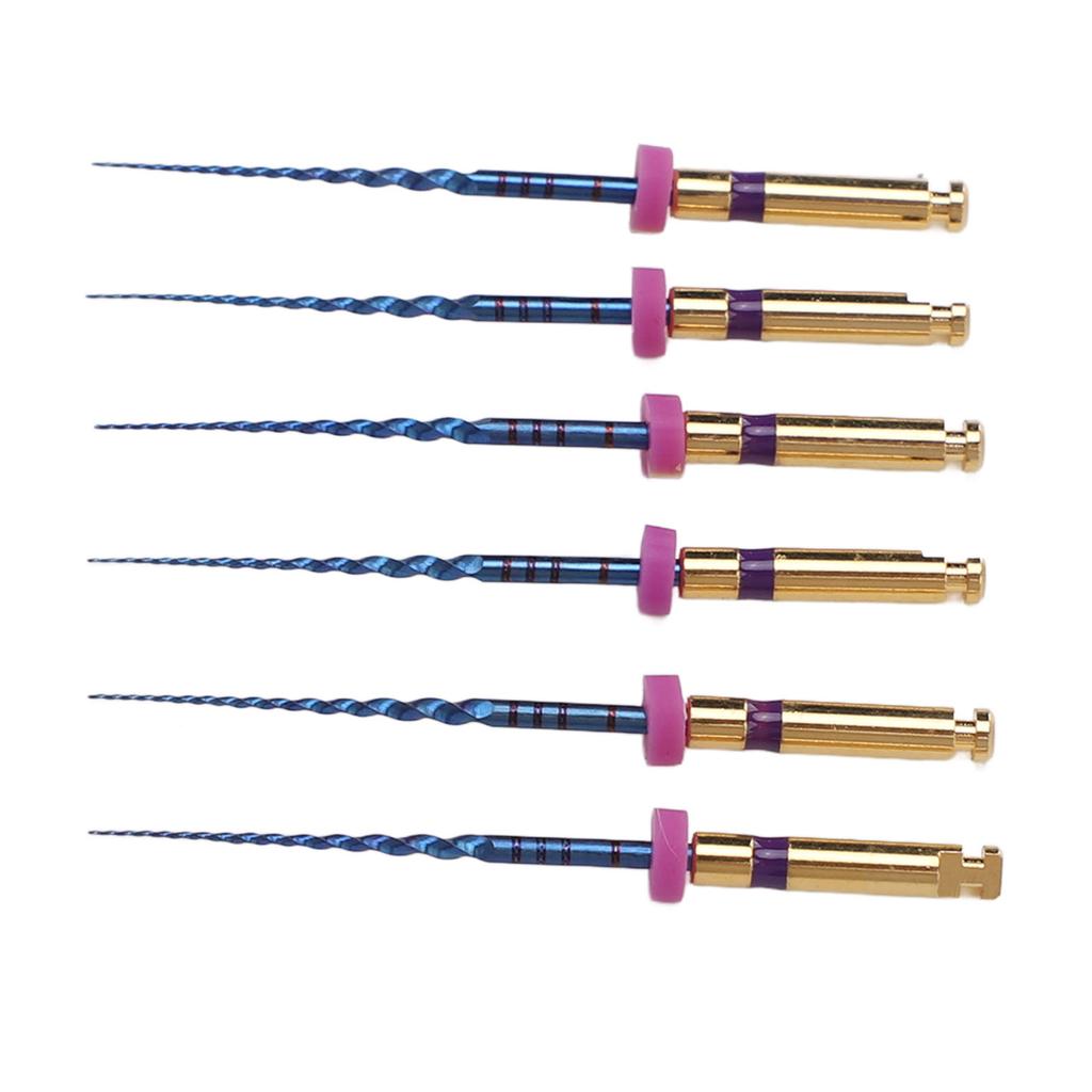 6ks S1 Endodontický pilník set Elastický Velký Zkosený Kovový Endo Kanálkový pilník pro Kliniku Nemocnici 0.98in