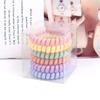 6Pcs/Set Fashion Matt Solid Telephone Wire Elastic Hair Band Frosted Spiral Cord Rubber Band Hair Tie Stretch Head Band Gum