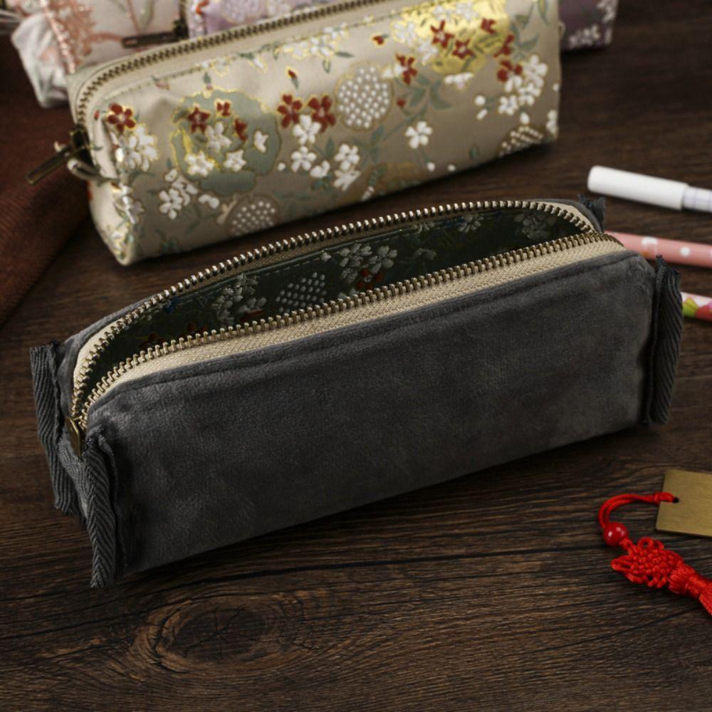 Retro Chinese Style Embroidery Pen Case Pen Pouch Pen Storage Bag  School Office Supply