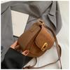 Retro Woman Small Leather Saddle Armpit Bags For Women Winter Shoulder Crossbody Bag Ladies Vintage  Handbags