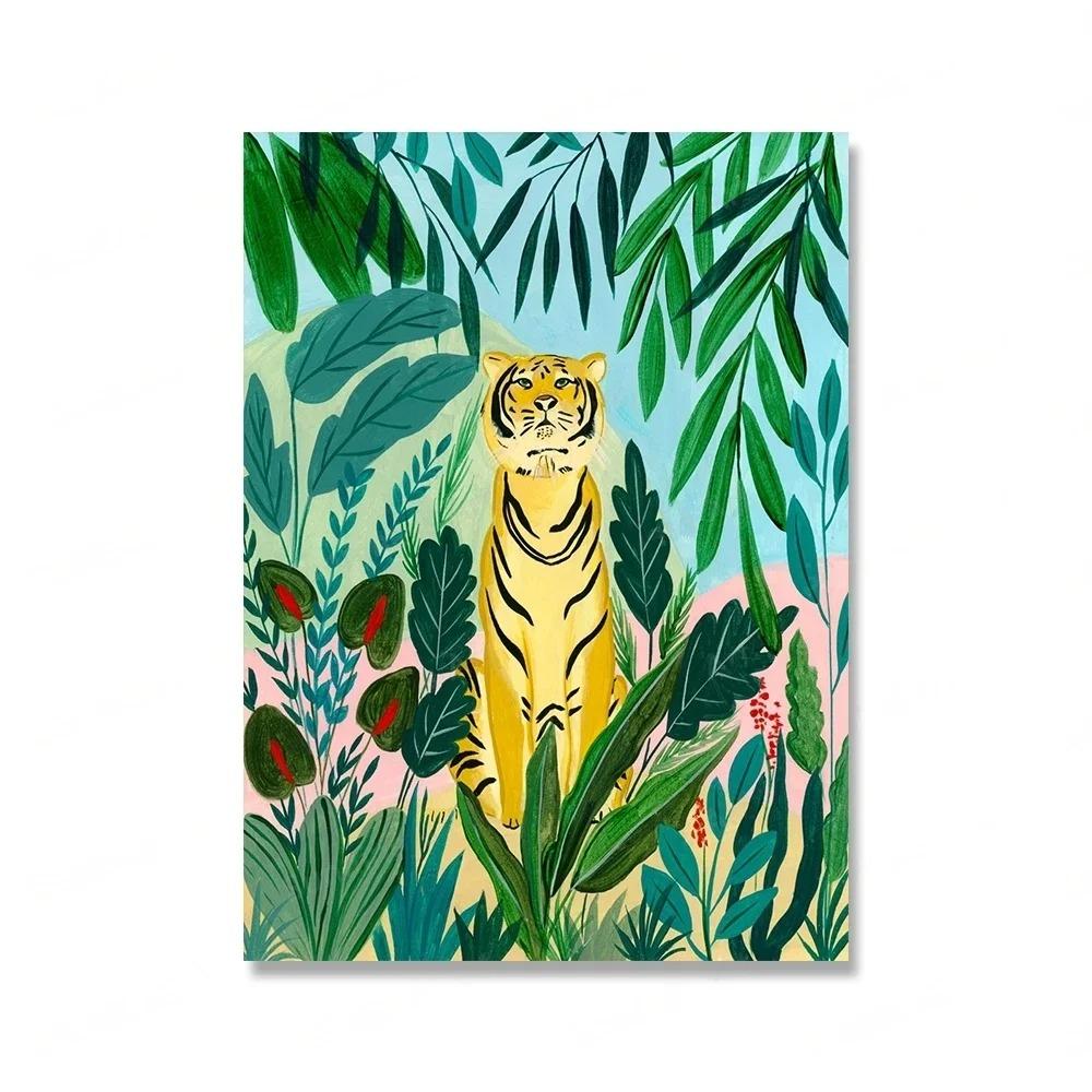 Egypt Morocco Travel Wall Art Canvas Painting Tropical Jungle Animals Leopard Tiger Posters Prints Home Decor Housewarming Gift