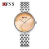 OFNS Women's Ultra-Thin Fashion Quartz Watch: Simple, Trendy, Casual, and Waterproof Design Without Hour Markers