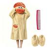 Kids Funny Big Mouth Pajama Loungewear Set with Shoes and Comb for Boys and Girls