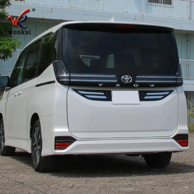 For Toyota Noah Voxy 90 Series    Exterior Chrome Black Rear Door Trunk Strip Rear License Plate Frame Side Trim Strip