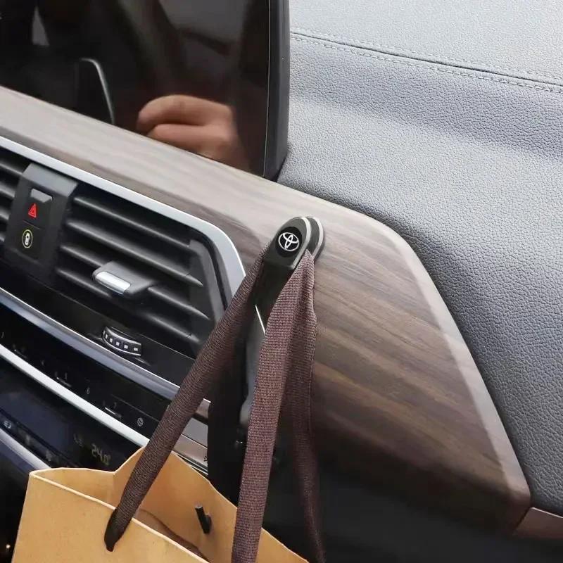 Mini Car Hooks USB Cable Headphone Key Storage Hooks Car Accessories for Toyota Yaris Prius Avensis Corolla Camry TRD Chr Rav4