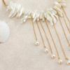 Salircon Temperament Unregelmäßige Muschel Imitation Perle Quaste Anhänger Halskette Damen Boho Luxus Schlüsselbein Kette Schmuck 2026 Neu