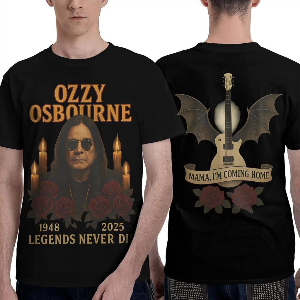 Lustiges Rock Ozzy Osbourne T-Shirt für Männer Frauen O-Ausschnitt Baumwolle T-Shirts Up The Villa 2025 Kurzarm T-Shirts Sommerkleidung