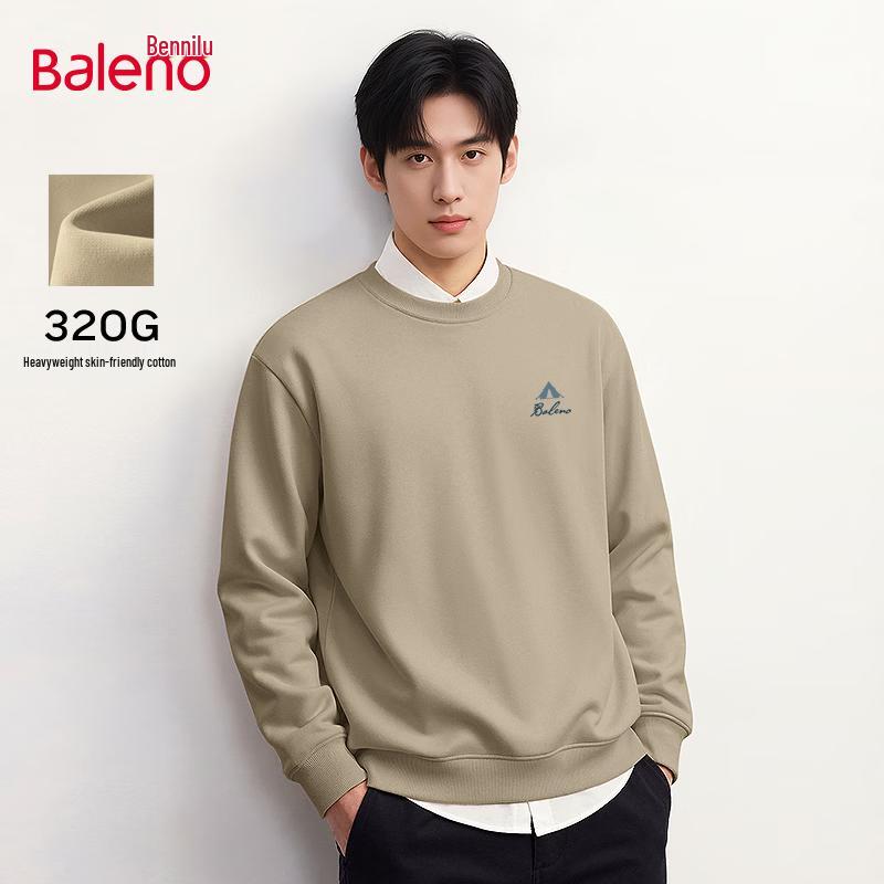 Baleno Men's Heavyweight Loose Fit Round Neck Sweatshirt