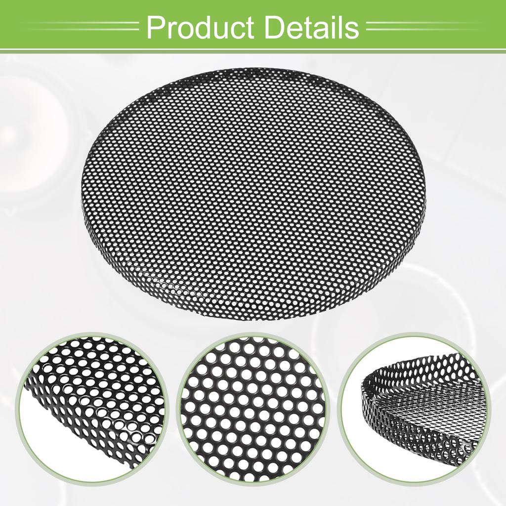 ACROPIX Universal 4.5" Speaker Grille Mesh for Audio Subwoofer 120x6.5mm Frameless Black - 1 Pack