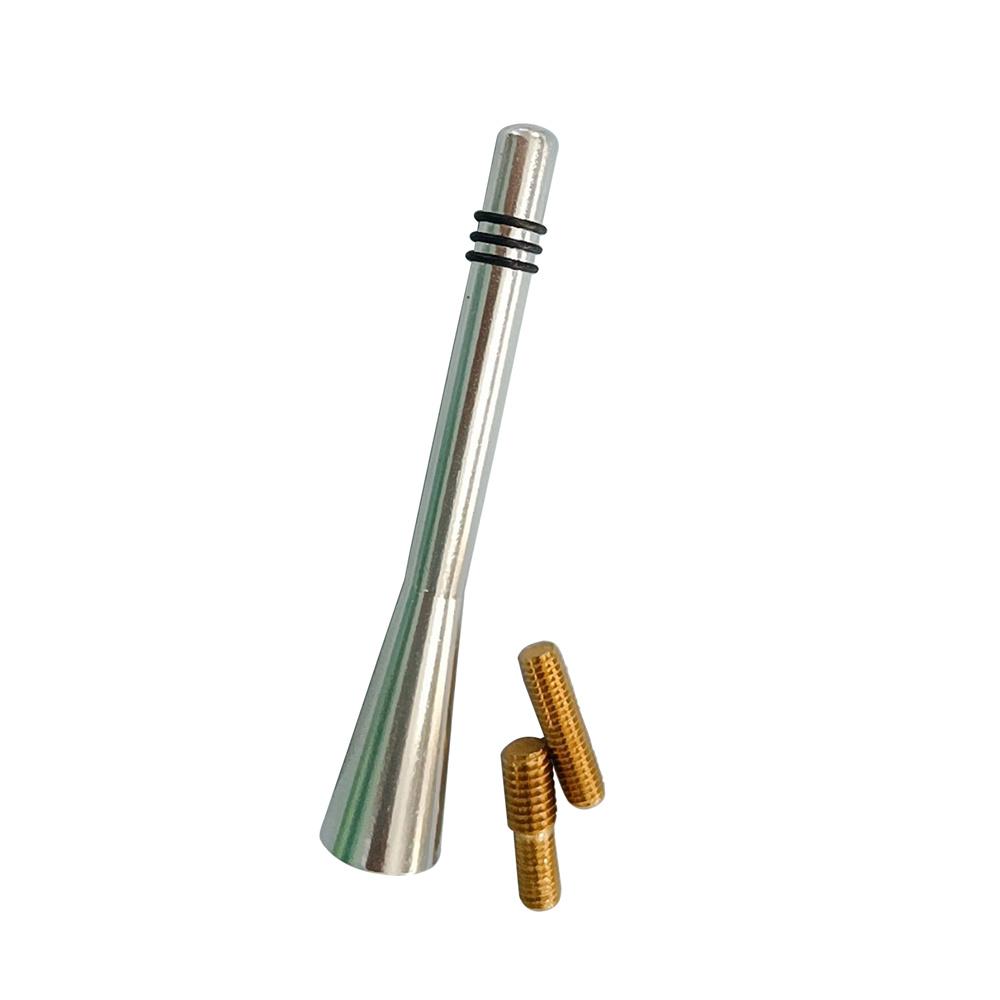 

Sliver Aluminum 3.15 Car Short Stubby Antenna Aerial AM/FM Radio Mast w/ Screws