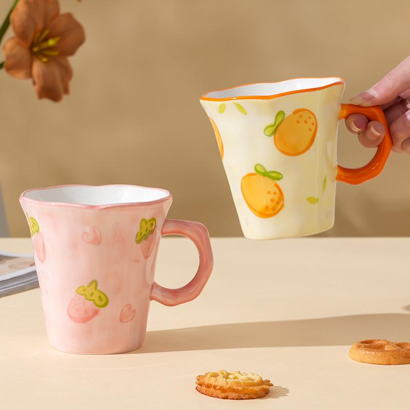 Retro Pure Hand-Painted Ceramic Cup Souvenir Creative Mug Coffee Cup High Value Water Cup