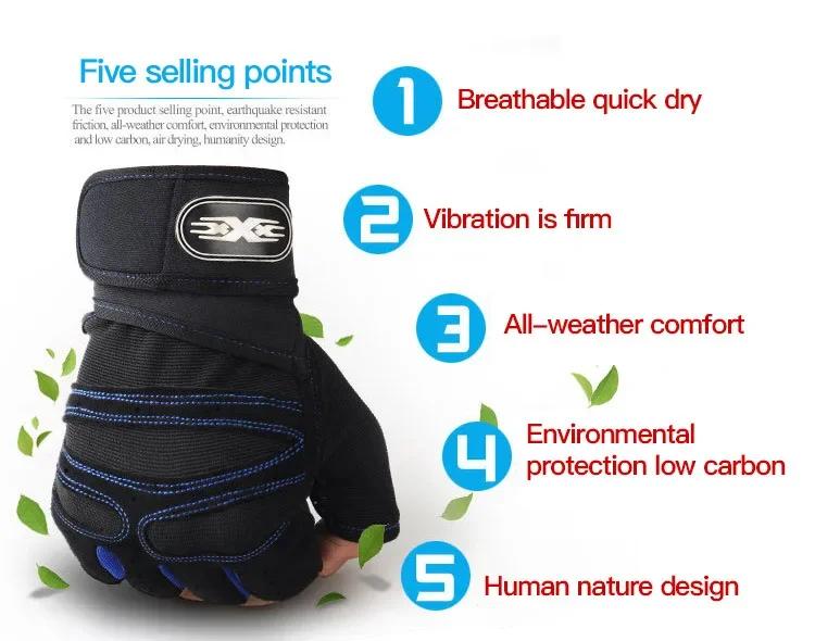 1pair Motorcycle Gloves Men's Cycling Bicycle Accessories Weightlifting Soccer Goalkeeper Gloves Wristband Exercise Bmx Training