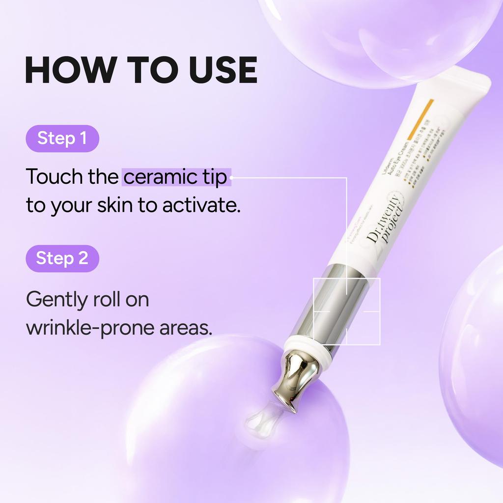 [Dr.twentyproject] Lipdam Auto Eye Cream 20ml 300Da Ultra-low Molecular Weight Collagen for Eye Area Wrinkle Care Dr.TwentyProject Dr20