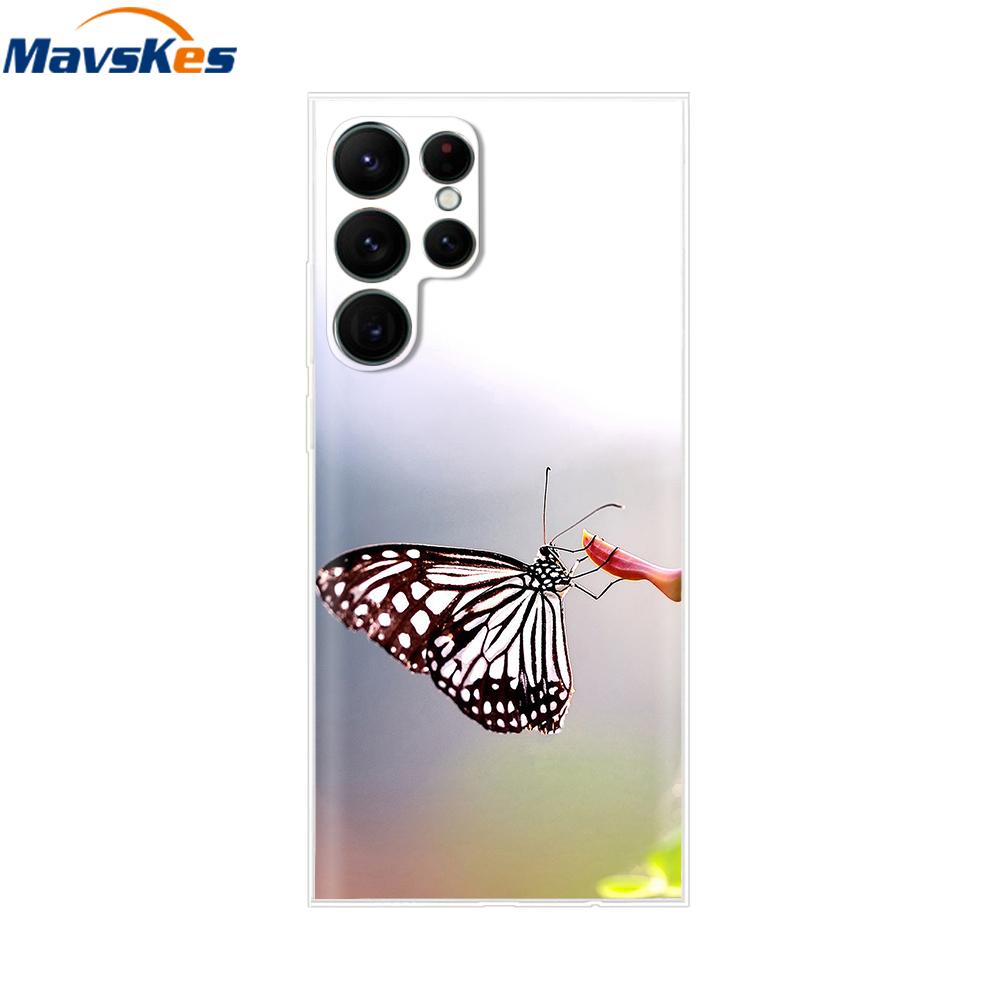 For Samsung Galaxy S22 Case S22 Ultra Transparent TPU Soft Silicon Cover For Samsung S22 Plus GalaxyS22+ Back Cases Phone Bumper