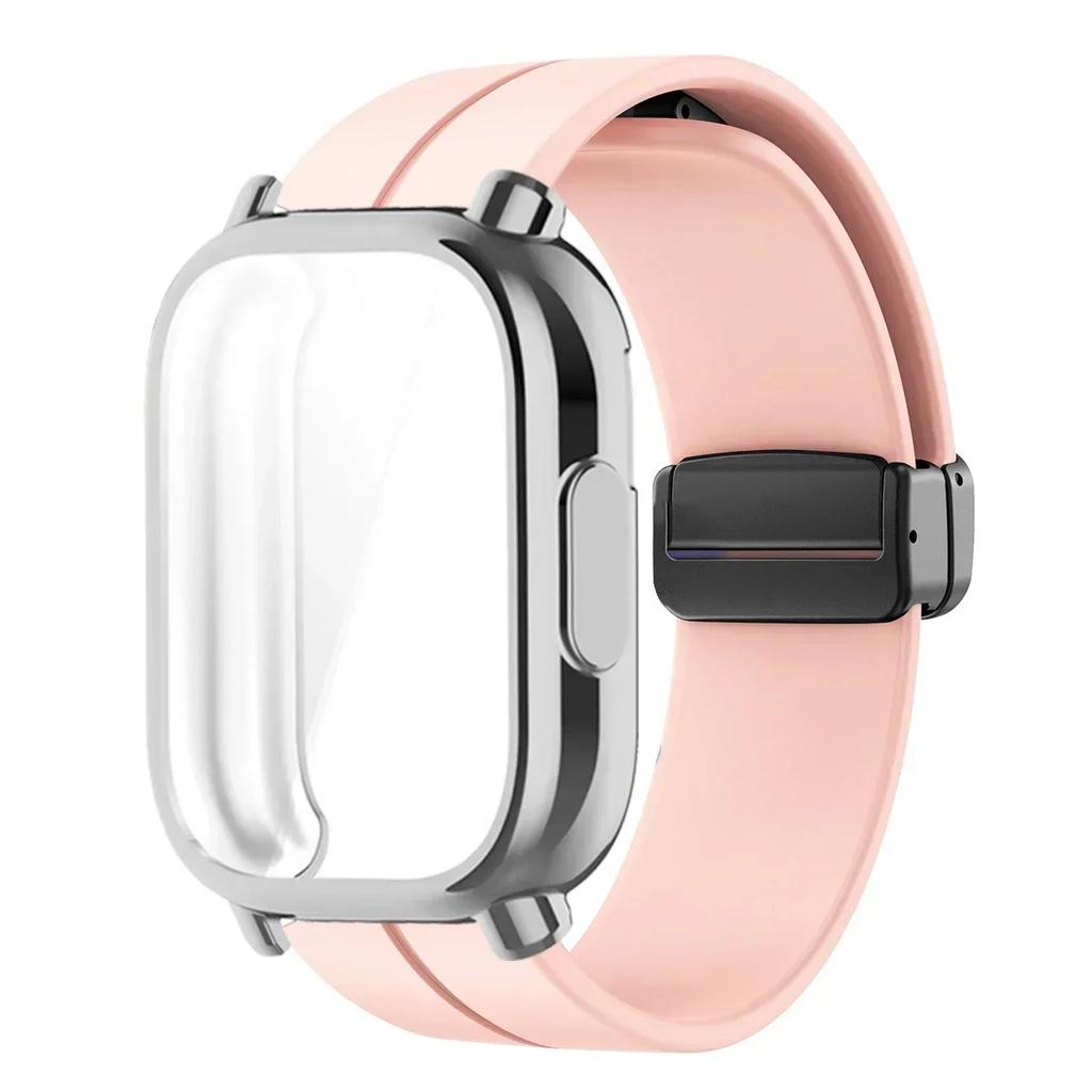 Silicone Strap +Case For Xiaomi Redmi Watch 5 Lite Magnetic Smart Watch Wrist Men Band And Case For Redmi Watch 5 Active