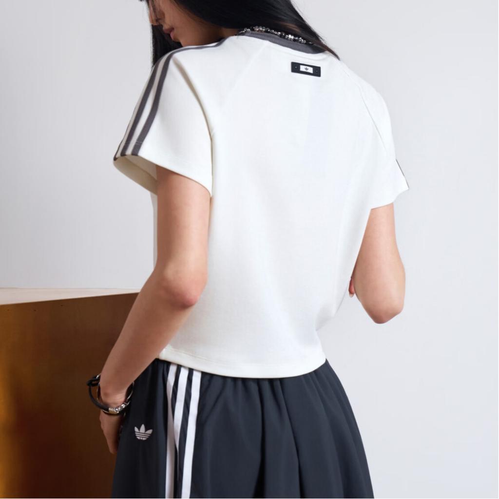adidas Originals Solid Color Short Sleeve Round Neck Pullover T-Shirt Women Tops KY8479