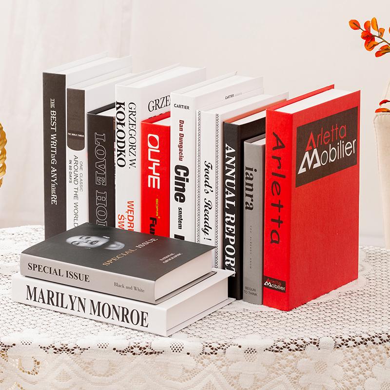Luxury Fake Book Ornaments: Decorative Books, Simulation Props, English Book Models for High-End Photography