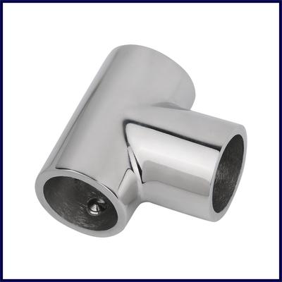 Boat 22/25/30/32mm 90 Degree 316 Stainless Steel Tees Marine 3-way Handrail Fittings Tube Pipe Connector Marine Hardware 3