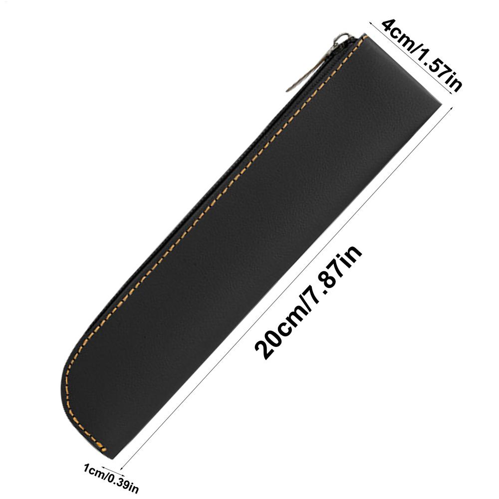 pencil case Pouch Portable Slim Stationery Organizer with Zipper PU Leather Large Capacity School Supplies for Students & Work