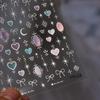 Totem Geometric Symbols Star Moon Nail Art Stickers 5D Gold-embossed Self Adhesive Nails Sticker Luxury Red Gemstone Nail Decals