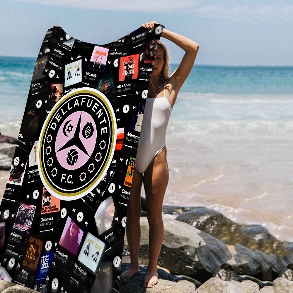 Dellafuente F C Whitepaper Beach Towel Colorful Bath Towels For Girl Microfiber Quick Dry Custom Sand Beach Yoga Spa Gym Pool