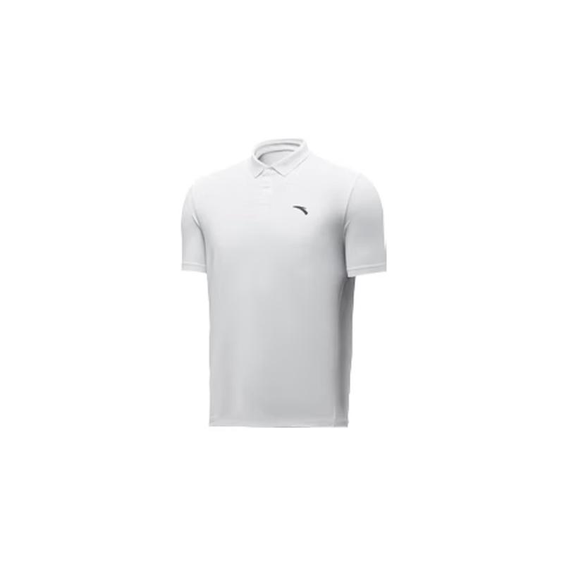 Anta Men s Pure White Short Sleeve Polo Shirt 452520203 L
