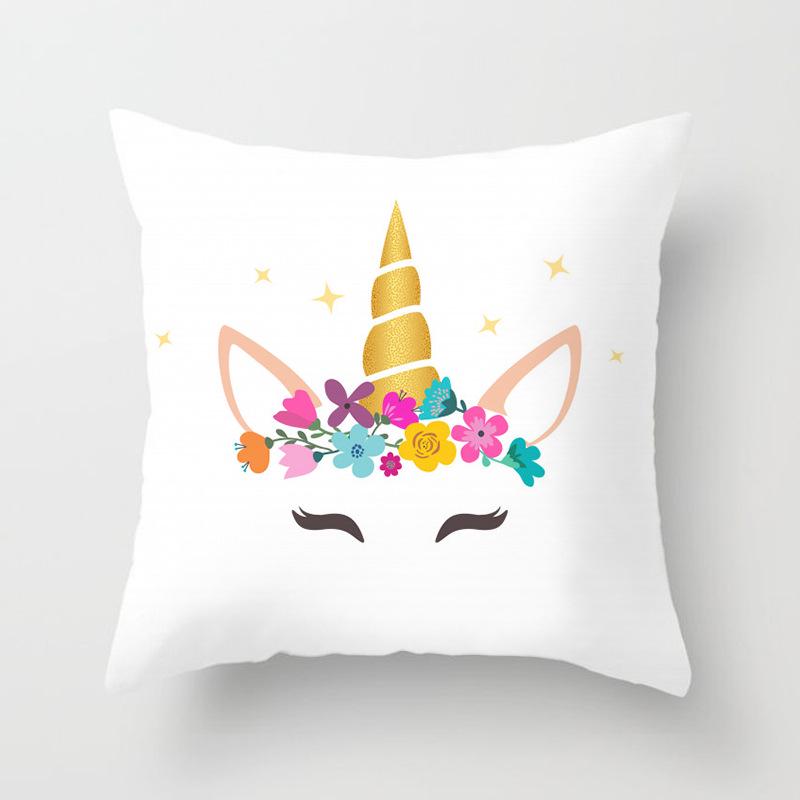 Ins Cute Unicorn Pillowcase Cartoon Home Sofa Cushion Pillowcase Pillowcase Pillowcase Pillowcase