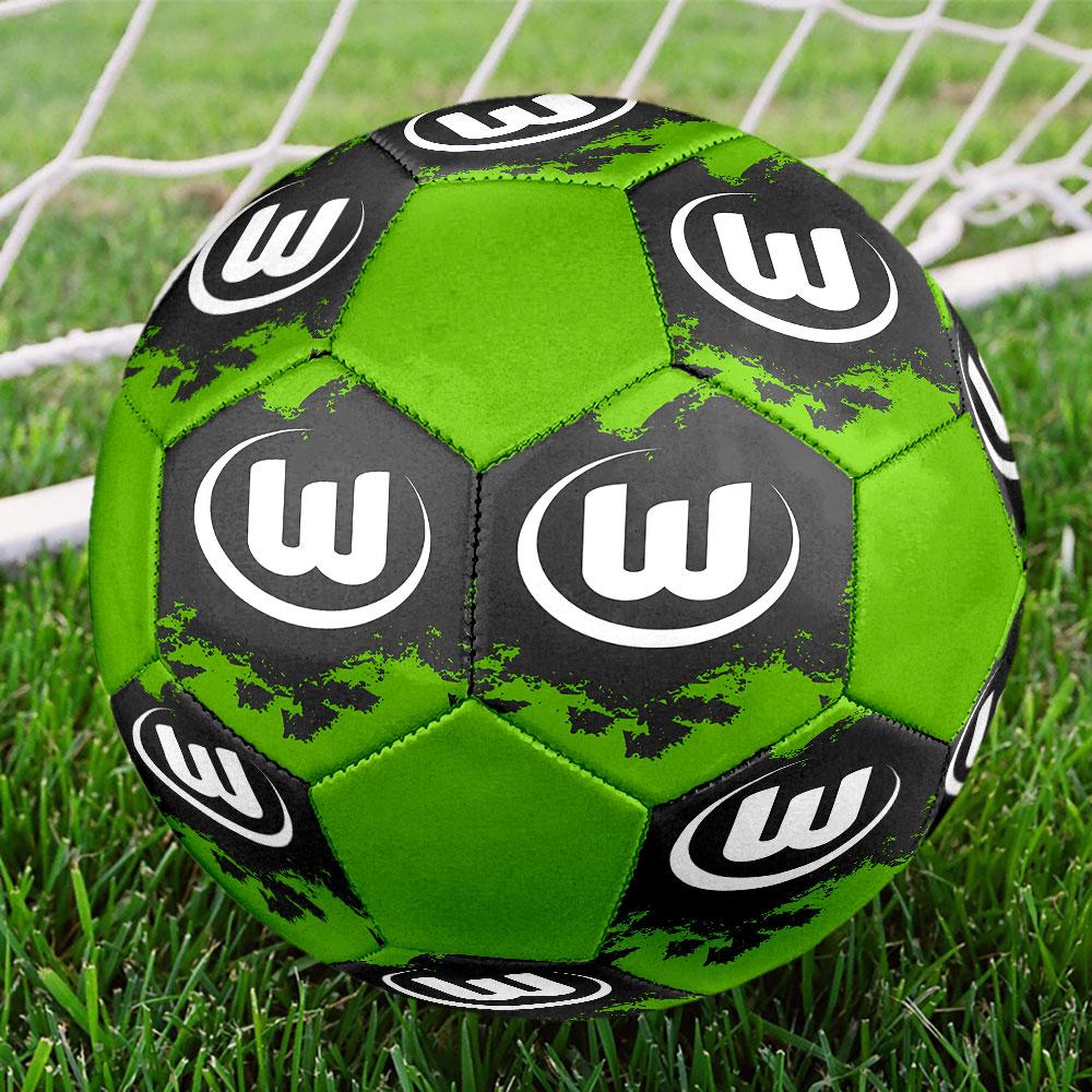 1pc Vfl Wolfsburg Soccer Ball Size 5 Indoor Soccer Ball Fashion Colorful Backyard Game - Great For Sports Fans Gift HE123