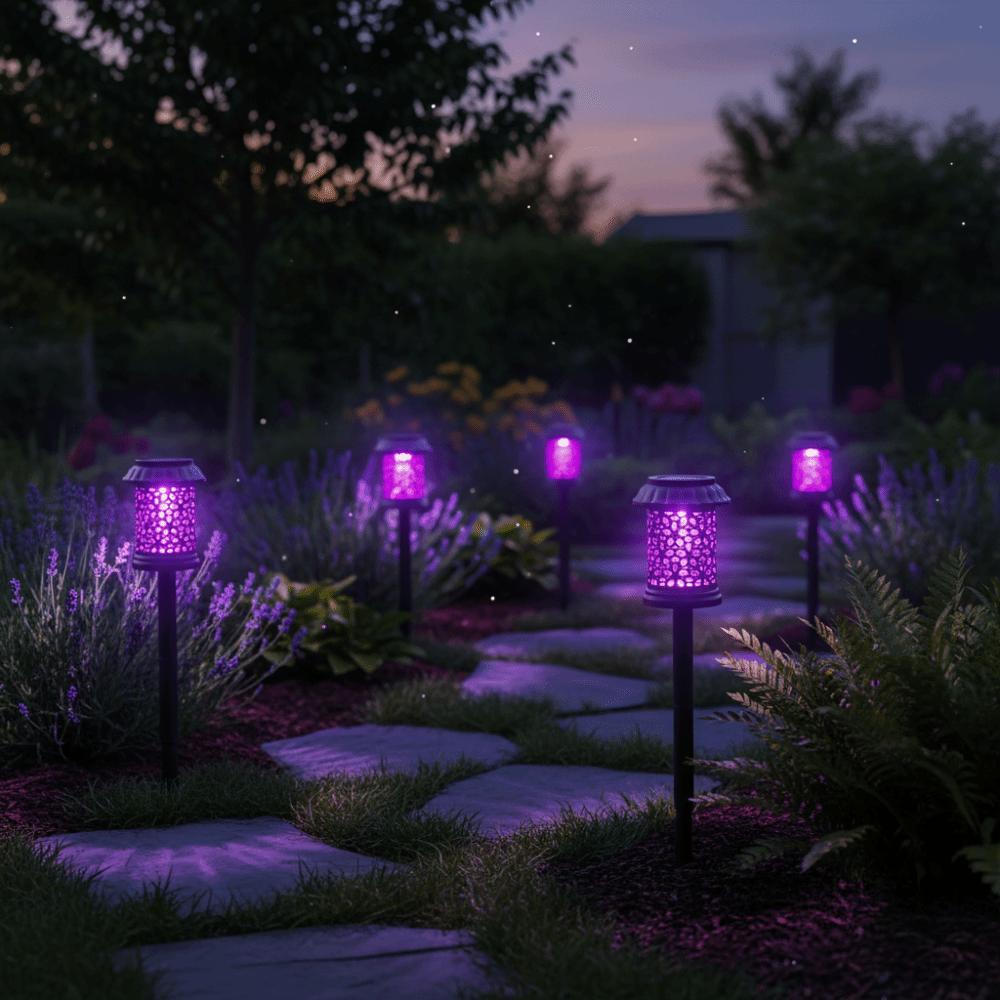 Solar-Powered Solar-Powered Mosquito Killer Lamp Waterproof Floor-Mounted Mosquito Trap Lawn Use