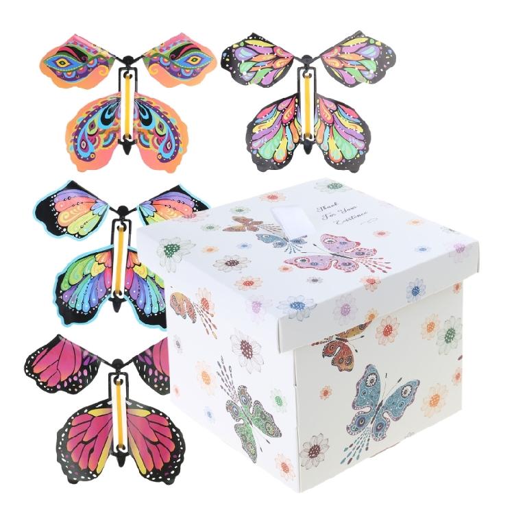Magical Fluttering Butterflies Gift Box for Birthdays Stylish Colorful Flying Butterfly Explosions Box Decorations
