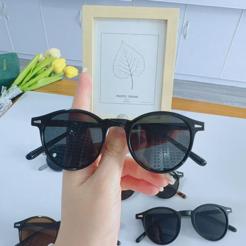 Luxury Acetate Oval Sunglasses For Women Fashion Retro Sun Glasses UV400 Eyewear Circular Trendy