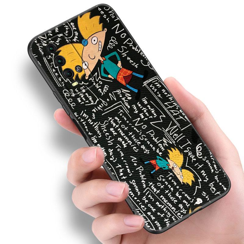 Hey Arnolds Cartoon Phone Case For Xiaomi Redmi Note 5 6 9T K20 K40 K50 Pro 7A 8A 9A 9C 9i 10A 10C A1 S2 Soft TPU Black Cover