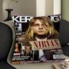 Nirvana Band Magazine Classic Anime Maple Design Cushion Cover Happy Autumn Harvest Decor Holiday Decorati Pillow Cover