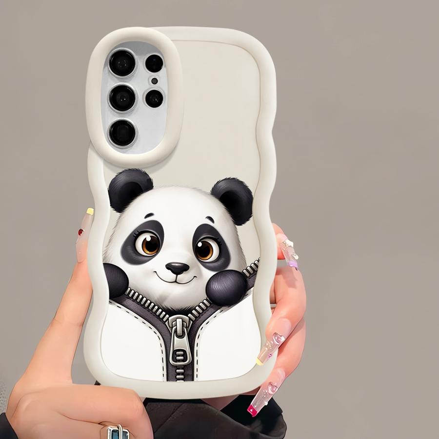 Animal Panda Soft Phone Cover Case for Samsung Galaxy A26 S21 S25 S24 S22 Ultra S20 FE A25 S23 Plus A54 A35 A34 A36 A55 A24