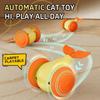 USB Charging Cat Interactive Whale Toy Running Car Plastic Automatic Rolling Ball Interactive Electric Whale Car Toy