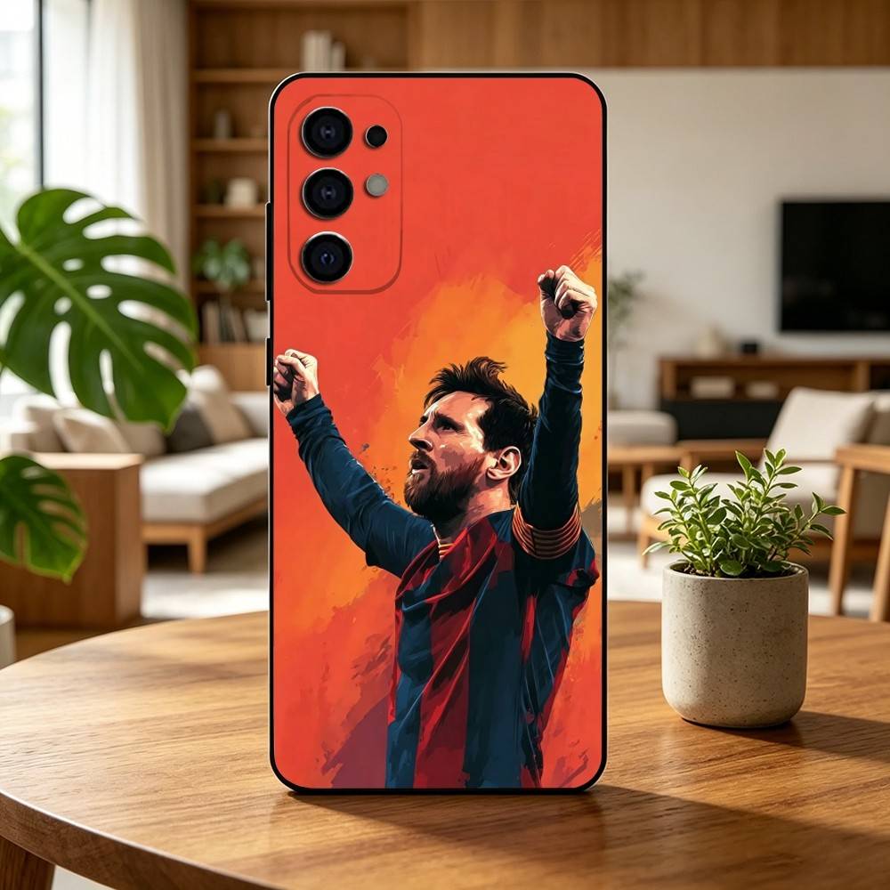 LIONEL Leo Messi-i F-Football Чехол для телефона для Samsung S25,S24,S21,S22,S23,S30,Ultra,S20,Plus,Fe,Lite,Note,10,Черный чехол Samsung S24fe