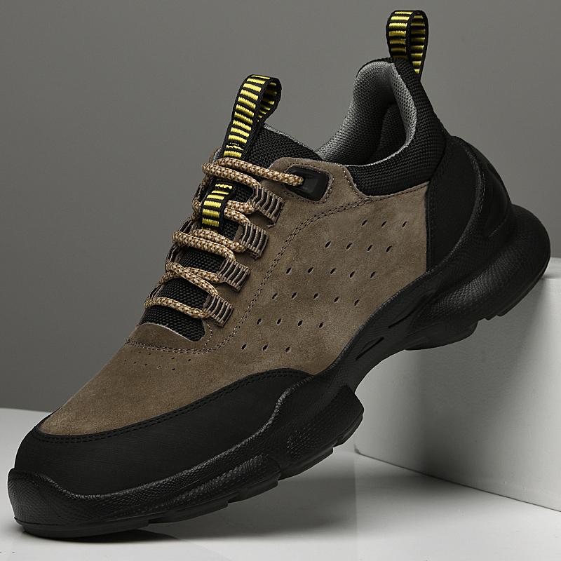 Men's Premium Leather Sneakers Comfortable Gym Shoes Non-Slip Jogging Training Shoes 2025 New Men Flats Walking Shoes