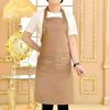 New Chef Waiter Cafe Shop Pure Color Cooking Apron for Woman Men BBQ Hairdresser Aprons Bibs Kitchen Accessory