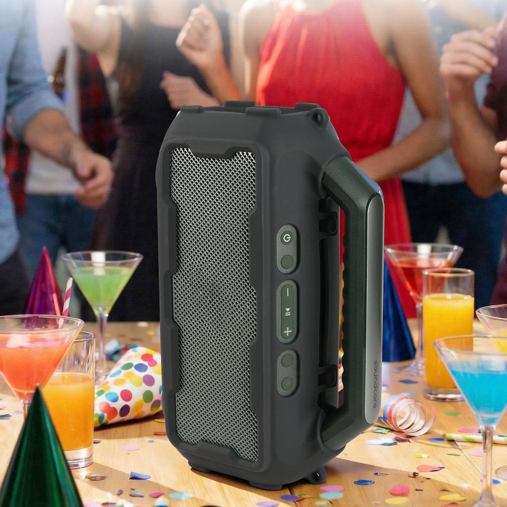 Carrying Silicone Cover Case Fit for Soundcore Boom 2 Anti-Slip & Scratch-Resistant for Outdoor Camping Travel & Party
