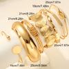 7Pcs Gold Color Twisted Geometric Bangle Set For Women Fashion Chunky Wave Bracelet Boho Jewelry For Party Daily Wear Gifts 2026
