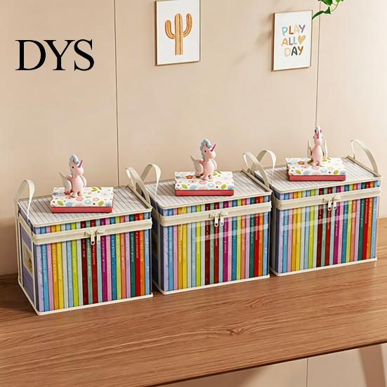 Kids Toy Storage Box Transparent Clothes Bag, with Sturdy Handles, Durable Plastic Visibility High-strength Bin Book Organizer, Moisture-proof
