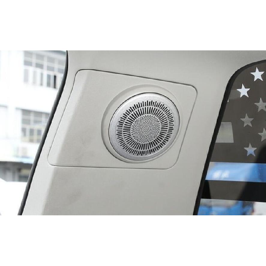 For Toyota FJ Cruiser 2007-21 Silver Steel Trunk Both Side Speaker Cover Trim 2x