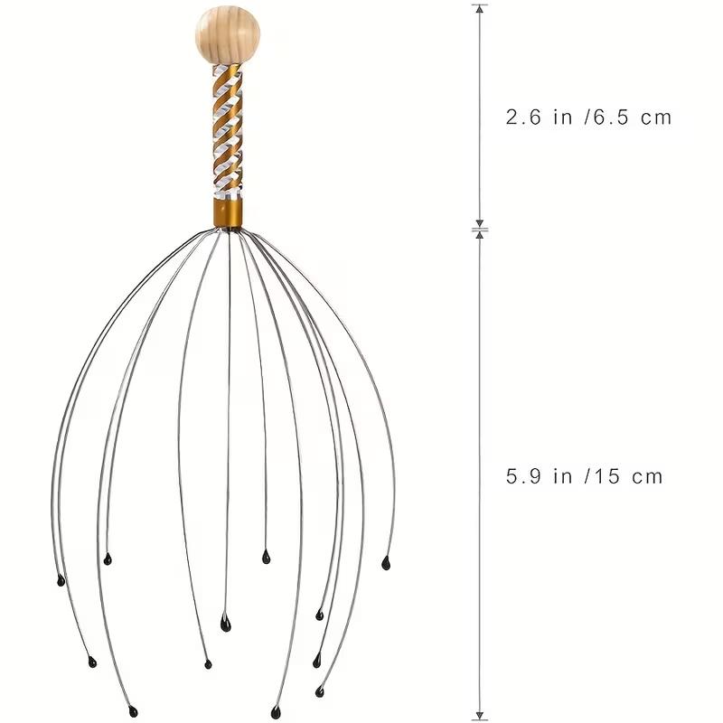 Octopus Scalp Massager Manual Head Massage Tool Scalp Stimulator Relaxation Stress Relief Hair Care Tool