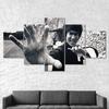 Kung Fu Master Martial Arts Inspiration Sports Motivation 5 Piece Five Panel Wall Canvas Print Modern Art Poster Home Decor Gift For Him Her