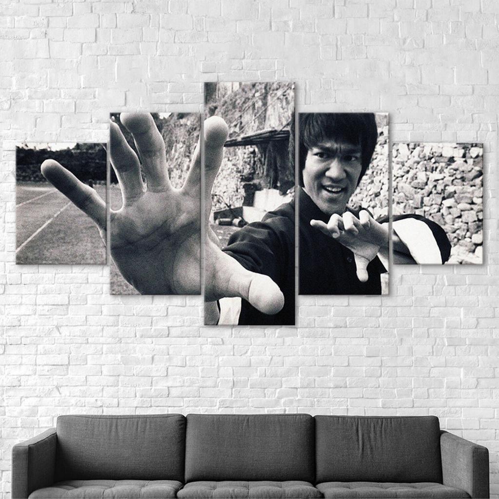 Kung Fu Master Martial Arts Inspiration Sports Motivation 5 Piece Five Panel Wall Canvas Print Modern Art Poster Home Decor Gift For Him Her