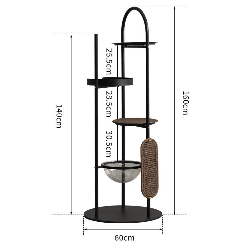 

Space-Saving Cat Tree: Integrated Scratching Post, Bed, Climbing Frame, and Capsule Shelf