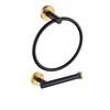 Wall-Mounted Toilet Paper Holder and Towel Ring Set