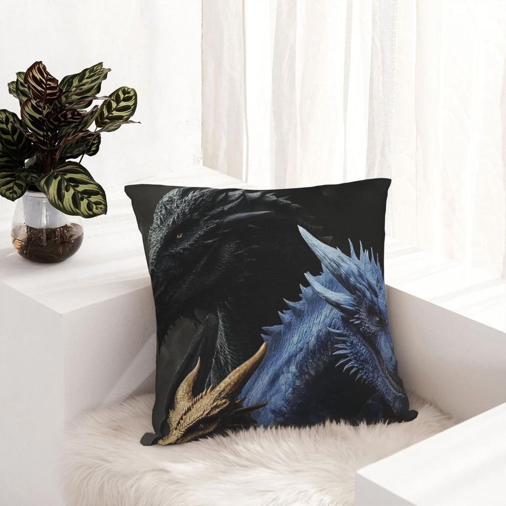 Fourth Wing Dragon Square Pillowcase Cushion Cover Pillow Case Throw Pillow Cover for Home Sofa Living Room