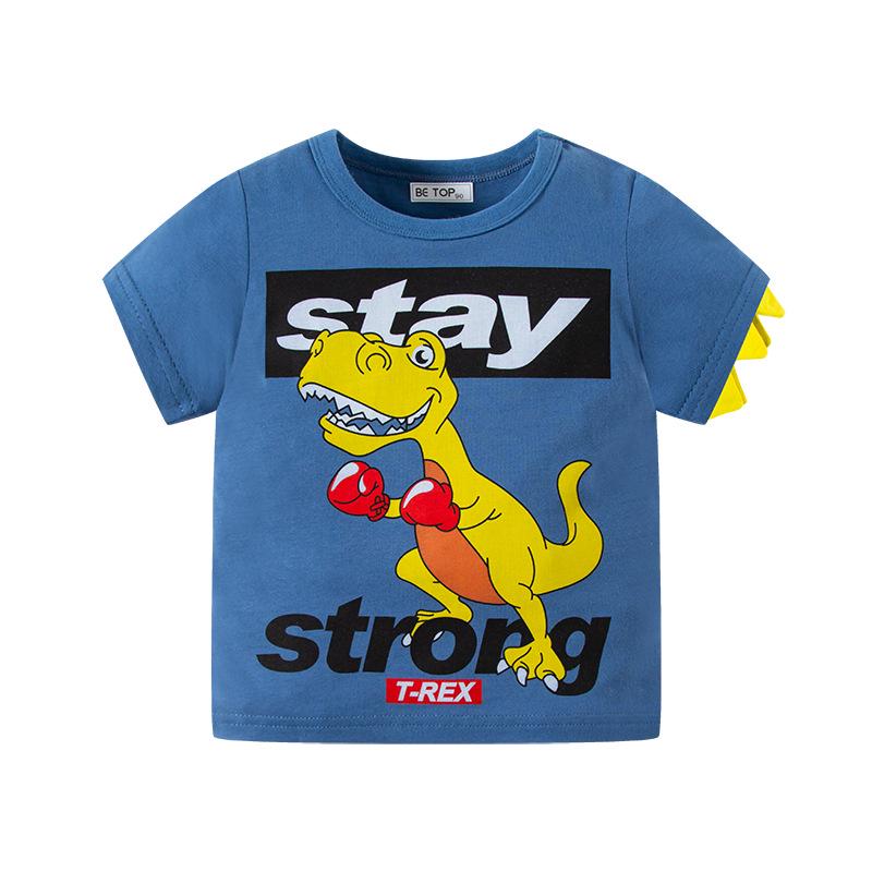

Trendy Summer Dinosaur Cartoon Korean-Style Short-Sleeve Children s One-Piece 140 cm